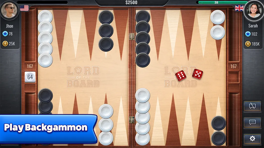 Backgammon - Lord of the Board (Бэкгаммон)  [МОД Все открыто] Screenshot 1