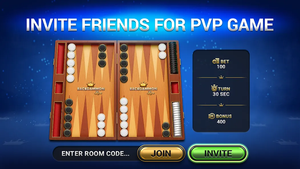 Backgammon Live - Online Games (Бэкгаммон Лайв)  [МОД Unlimited Money] Screenshot 1