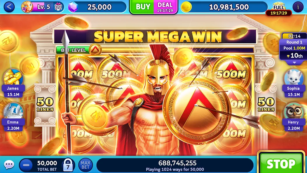 Jackpot Madness Slots Casino (Джекпотджой Слоты)  [МОД Mega Pack] Screenshot 2