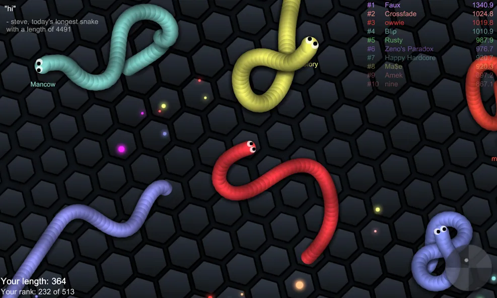 slither.io  [МОД Unlocked] Screenshot 3