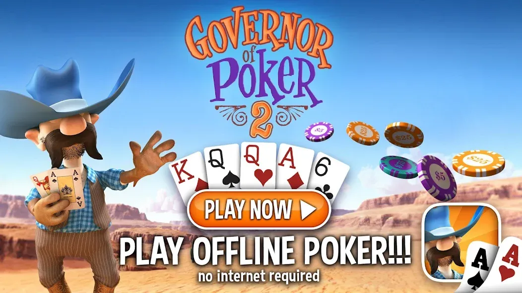 Governor of Poker 2 - Offline  [МОД Много монет] Screenshot 1