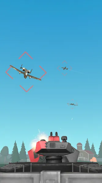 Air Defense: Airplane Shooting (Эйр Дефенс)  [МОД Бесконечные монеты] Screenshot 1