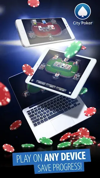 City Poker: Holdem, Omaha (Сити Покер)  [МОД Много денег] Screenshot 3