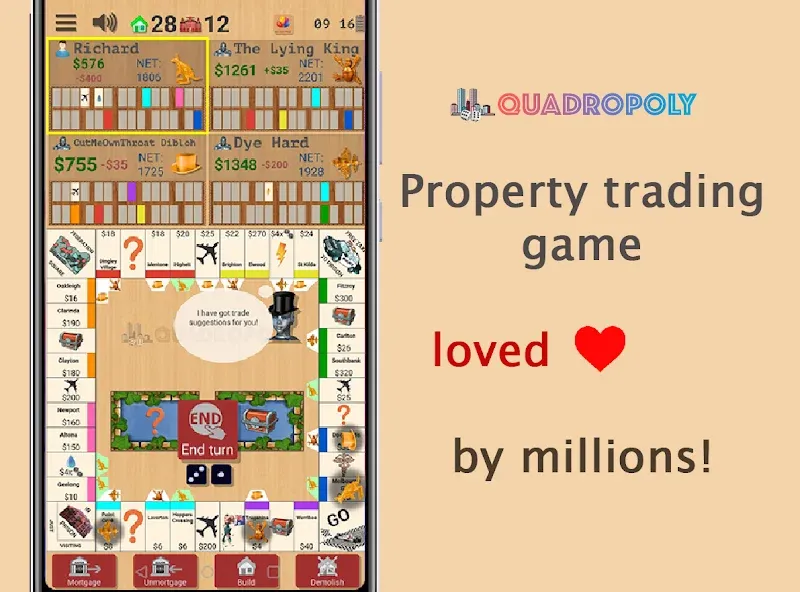 Quadropoly - Classic Business  [МОД Unlimited Money] Screenshot 1