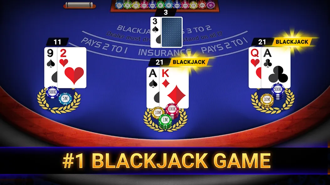 Blackjack 21: online casino (Блэкджек 21)  [МОД Меню] Screenshot 1