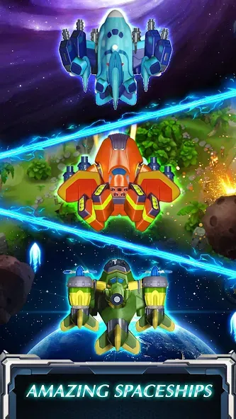 Skyforce Invaders (Скаифорс Инвейдерс)  [МОД Все открыто] Screenshot 3