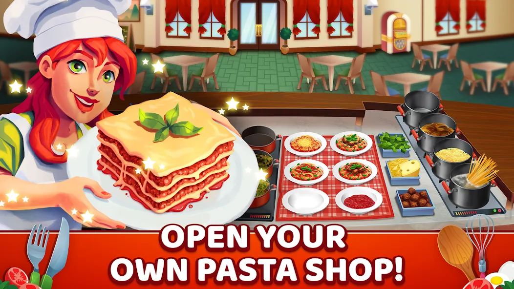 My Pasta Shop: Cooking Game (Мой Паста Шоп)  [МОД Много денег] Screenshot 1