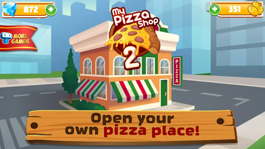 My Pizza Shop 2: Food Games (Мой Пиццерия 2)  [МОД Mega Pack] Screenshot 1