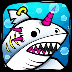 Скачать взлом Shark Evolution: Idle Game (Шарк Эволюшн)  [МОД Много денег] - последняя версия apk на Андроид