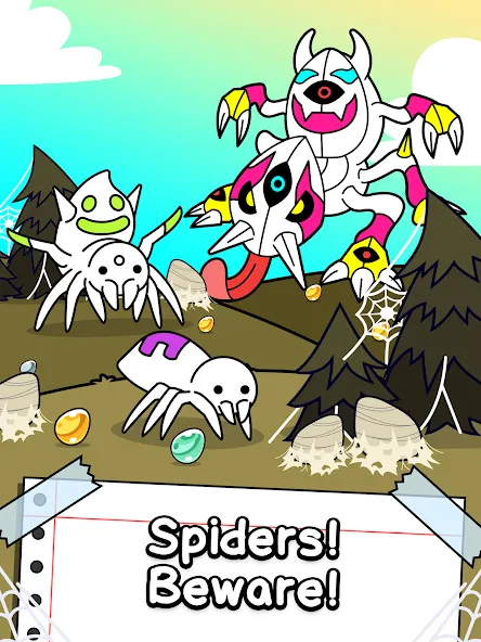 Spider Evolution: Idle Game (Спайдер Эволюшн)  [МОД Бесконечные деньги] Screenshot 5