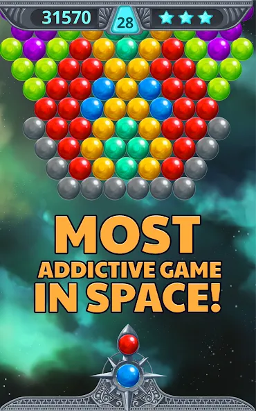 Bubble Shooter Space (Бубль шутер спейс)  [МОД Mega Pack] Screenshot 2