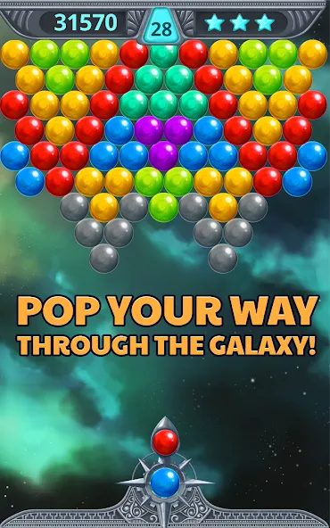 Bubble Shooter Space (Бубль шутер спейс)  [МОД Mega Pack] Screenshot 3