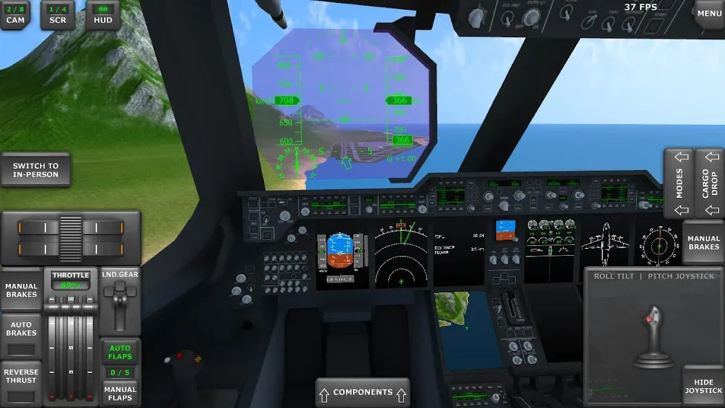 Turboprop Flight Simulator (Турбовинтовой симулятор полета 3D)  [МОД Unlocked] Screenshot 3