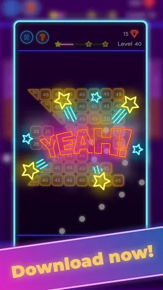 Brick Breaker - Neon Bricks  [МОД Меню] Screenshot 1