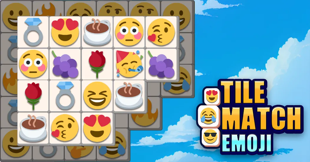 Tile Match Emoji -Triple Tile (Тил Матч Эмоджи)  [МОД Бесконечные монеты] Screenshot 1