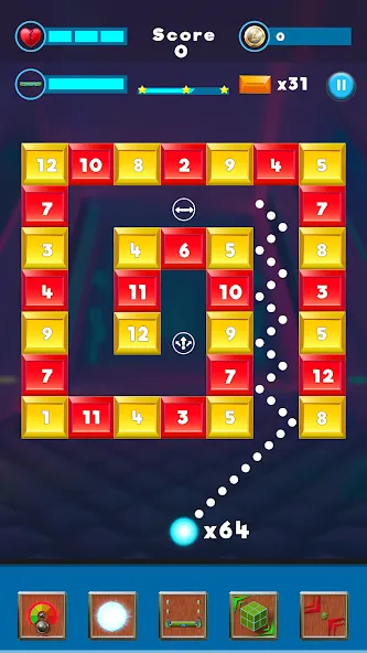 Brick Breaker- Bricks 3d Game (Бриксандболл)  [МОД Много денег] Screenshot 3