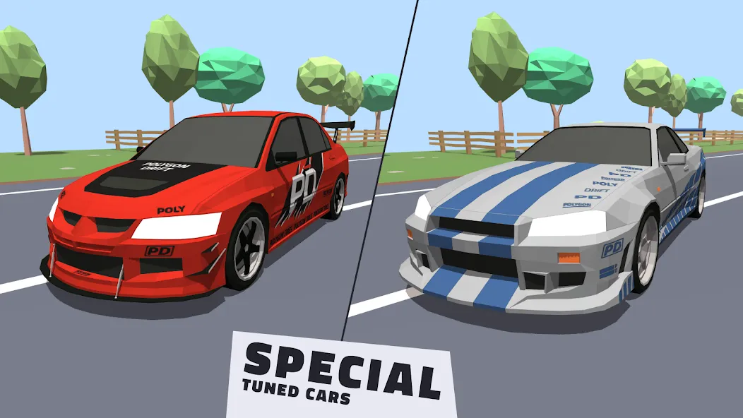 Polygon Drift: Traffic Racing (Полигон Дрифт)  [МОД Все открыто] Screenshot 1