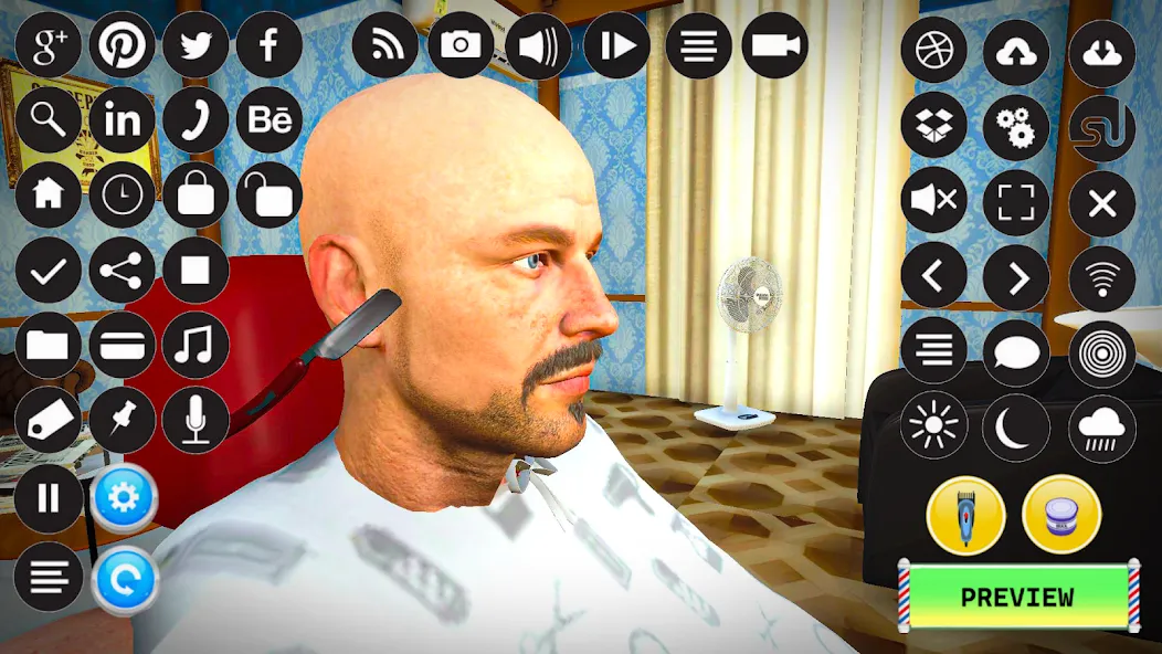 Barber Shop Hair Cut Sim Games (Барбершоп игры на подстригание волос)  [МОД Меню] Screenshot 4