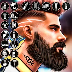 Взломанная Barber Shop Hair Cut Sim Games (Барбершоп игры на подстригание волос)  [МОД Меню] - последняя версия apk на Андроид