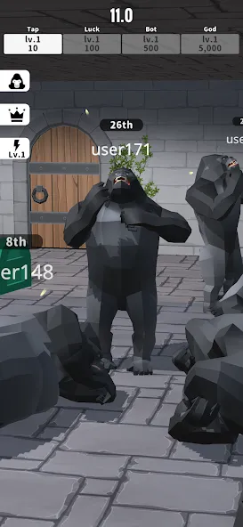 Gorilla Clicker (Горилла кликер)  [МОД Unlimited Money] Screenshot 1