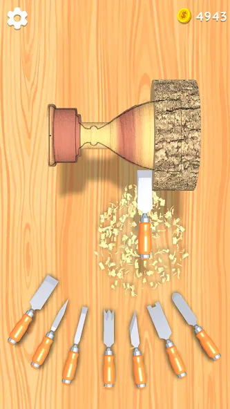 Wood Turning 3D - Carving Game  [МОД Unlimited Money] Screenshot 2