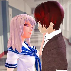 Взлом Anime High School Love Story  [МОД Бесконечные монеты] - стабильная версия apk на Андроид