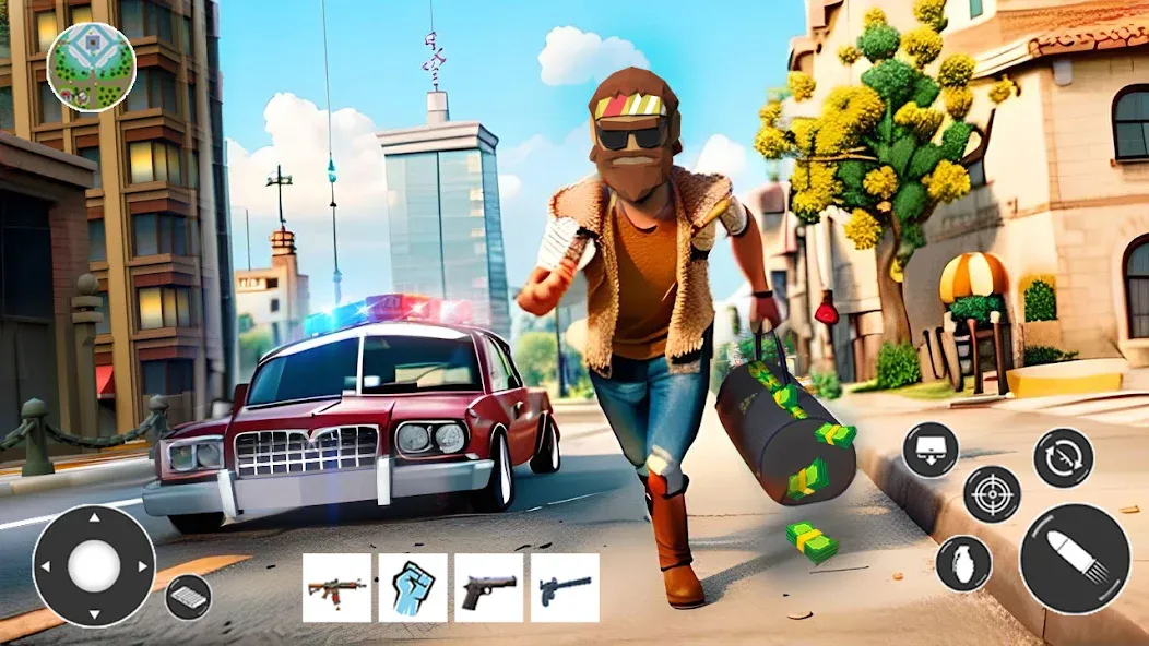 Gangster Car Theft Games (Гангстерская автомобильная война игр)  [МОД Много монет] Screenshot 3