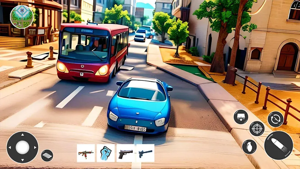 Gangster Car Theft Games (Гангстерская автомобильная война игр)  [МОД Много монет] Screenshot 5