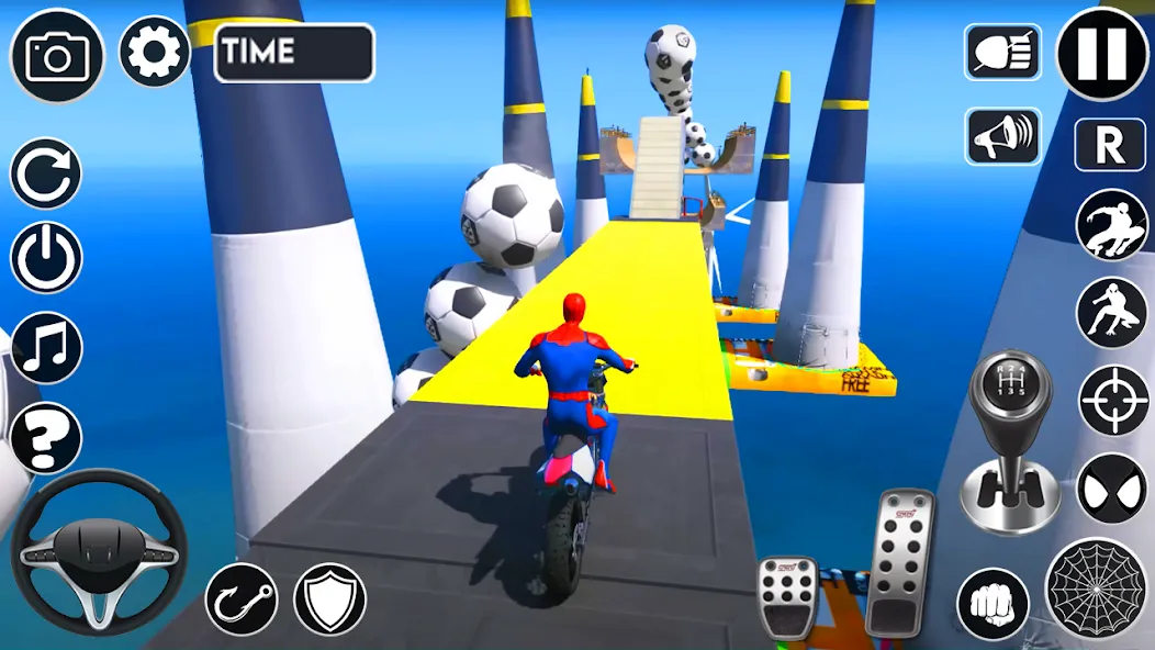 Superhero Tricky Bike Stunt (упергерой Трики Байк Стант)  [МОД Много монет] Screenshot 5