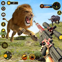 Скачать взломанную Sniper Animal Deer Hunter Game (Снайперские игры на животных)  [МОД Mega Pack] - полная версия apk на Андроид