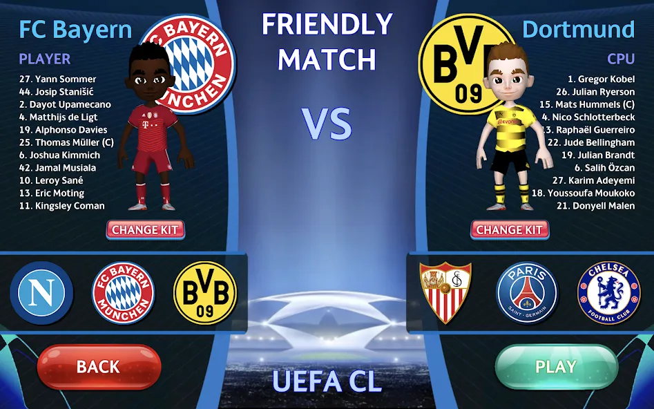 Champions League - UEFA Game (Чемпионс Лига)  [МОД Много денег] Screenshot 1