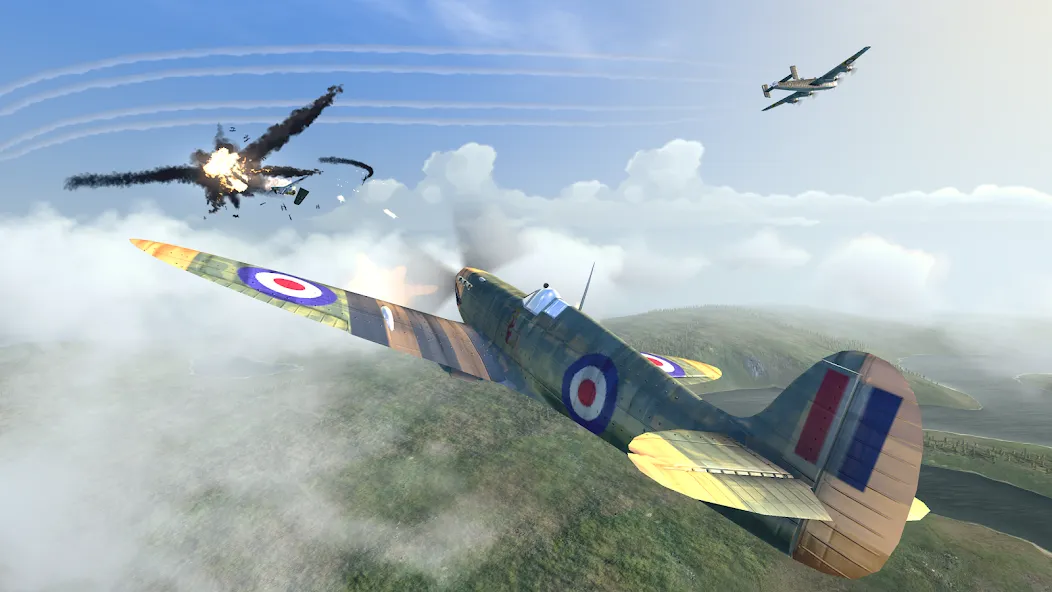 Warplanes: WW2 Dogfight (Варплейнс)  [МОД Бесконечные монеты] Screenshot 1