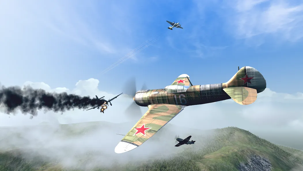 Warplanes: WW2 Dogfight (Варплейнс)  [МОД Бесконечные монеты] Screenshot 5