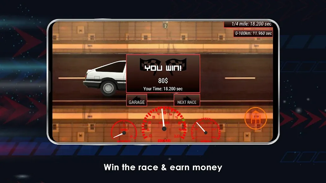 Japan Drag Racing (Драгрейсинг в Японии)  [МОД Много денег] Screenshot 4