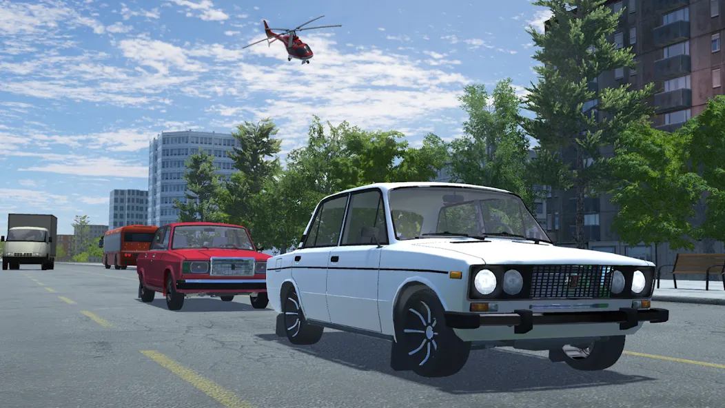 Russian Car Lada 3D  [МОД Бесконечные монеты] Screenshot 3