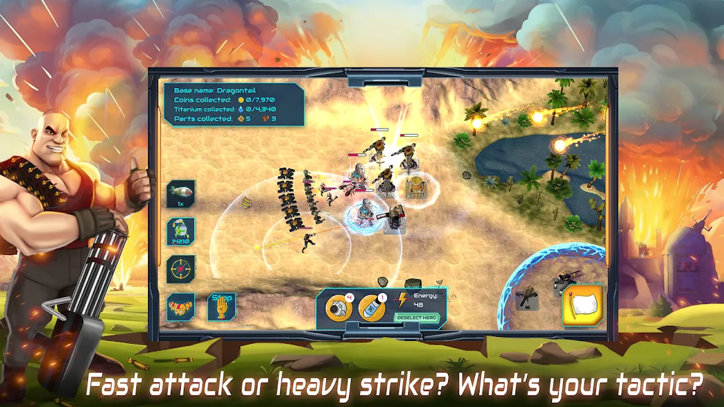 Boulder Base: Defense Strategy (Боулдер Бейс)  [МОД Бесконечные монеты] Screenshot 1