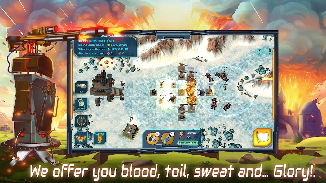 Boulder Base: Defense Strategy (Боулдер Бейс)  [МОД Бесконечные монеты] Screenshot 3