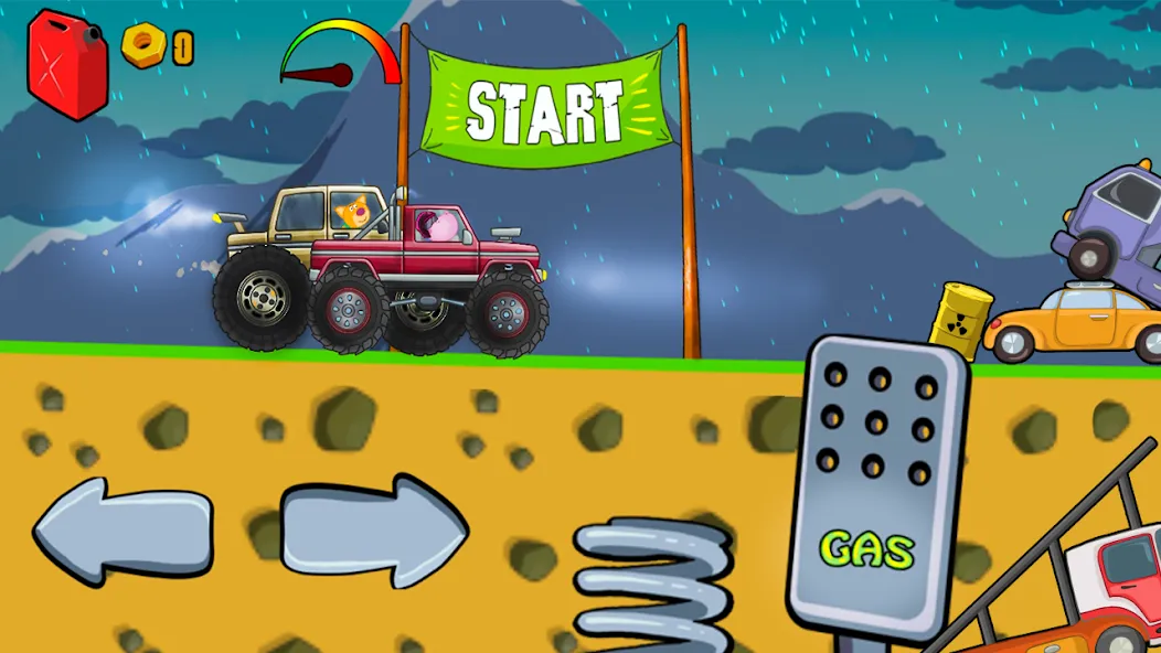 Kids Monster Truck Racing Game  [МОД Бесконечные деньги] Screenshot 1