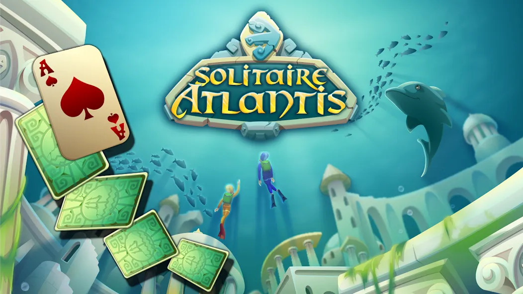 Solitaire Atlantis (олитэр Атлантис)  [МОД Бесконечные монеты] Screenshot 1