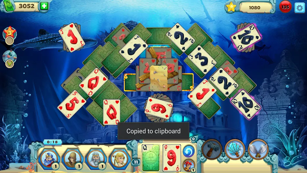 Solitaire Atlantis (олитэр Атлантис)  [МОД Бесконечные монеты] Screenshot 3