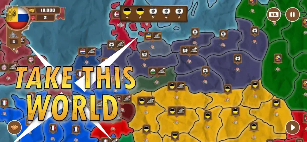 World conquest: Europe 1812 (Всемирное завоевание)  [МОД Все открыто] Screenshot 1