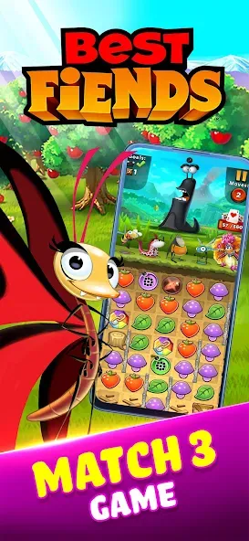 Best Fiends - Match 3 Puzzles (Бест Фиендс)  [МОД Unlocked] Screenshot 1