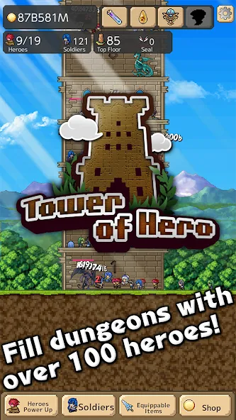 Tower of Hero (Тауэр оф Хиро)  [МОД Много монет] Screenshot 4