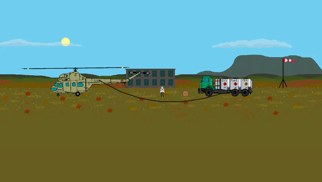 Pixel Helicopter Simulator (Пиксельный симулятор вертолета)  [МОД Mega Pack] Screenshot 3