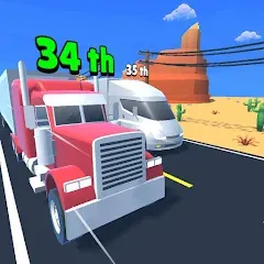 Скачать взломанную Idle Truck Racing : Cybertruck (Айдл Трак Рейсинг)  [МОД Бесконечные деньги] - стабильная версия apk на Андроид