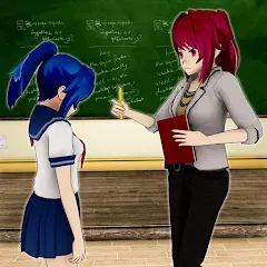 Взлом Anime Girl School Teacher 3D  [МОД Mega Pack] - полная версия apk на Андроид