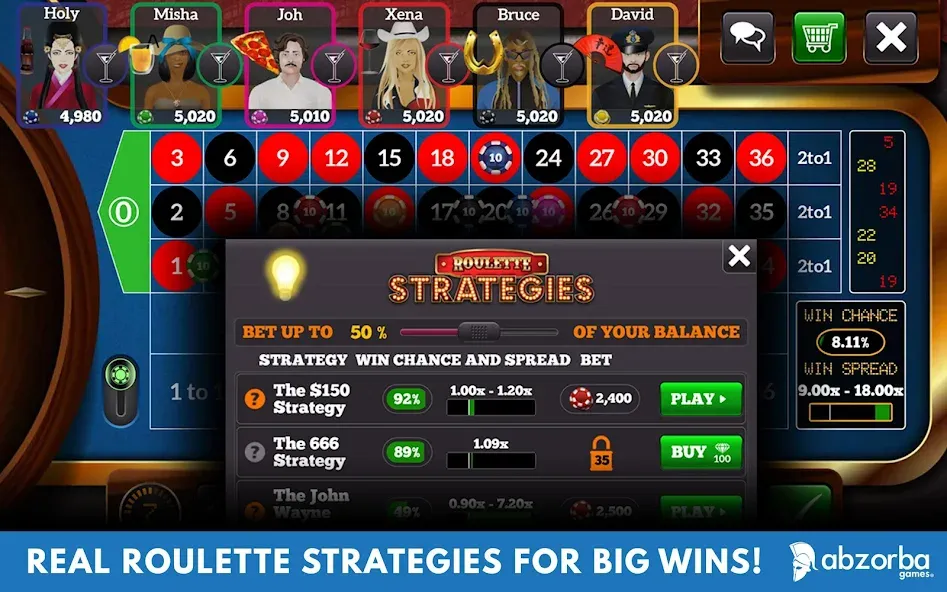 Roulette Live Casino Tables (Рулетка Лайв)  [МОД Mega Pack] Screenshot 2