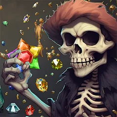 Взломанная Jewels Ghost Ship: jewel games (Джуэлз Гост Шип)  [МОД Unlocked] - последняя версия apk на Андроид