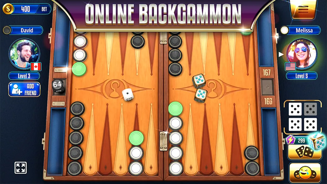 Backgammon Legends Online  [МОД Много денег] Screenshot 1