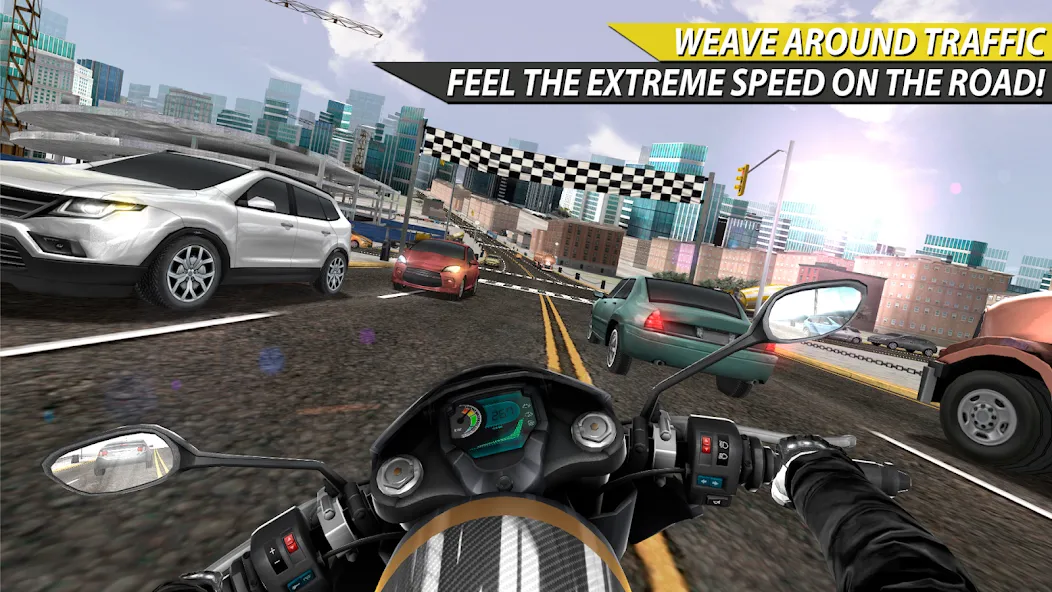 Moto Rider In Traffic (Мото Райдер в Трафике)  [МОД Бесконечные деньги] Screenshot 2